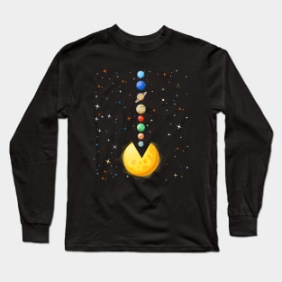 Funny Solar System - Astronauts Space Video Games Long Sleeve T-Shirt